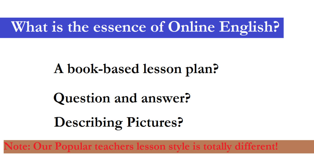 Essence of Online English Lesson