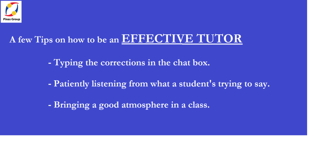 Tips on how to be an effective tutor